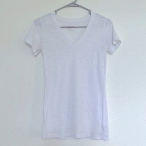 White Tee V-Neck